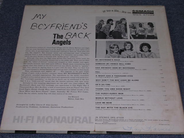 画像: THE ANGELS - MY BOYFRIENDS BACK / 1964 US ORIGINAL MONO LP  