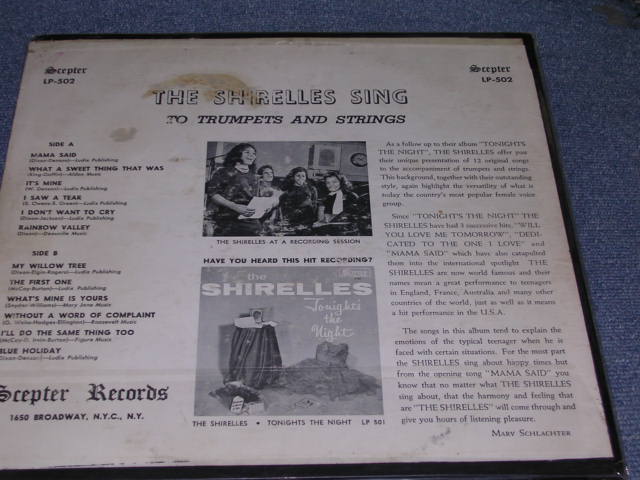 画像: THE SHIRELLES - THE SHIRELLES SING ( VG+++/VG++ ) / 1961 US AMERICA ORIGINAL 1st PRESS MONO Used LP  
