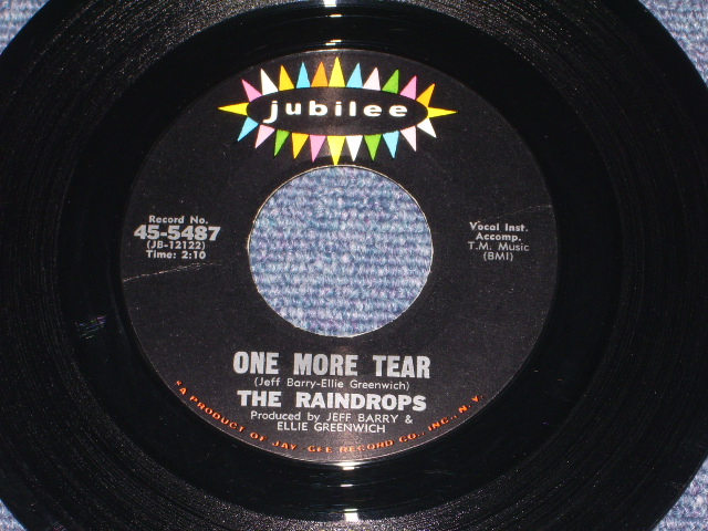 画像1: THE RAINDROPS - ONE MORE TEAR / 1964 US ORIGINAL PROMO 7" SINGLE  