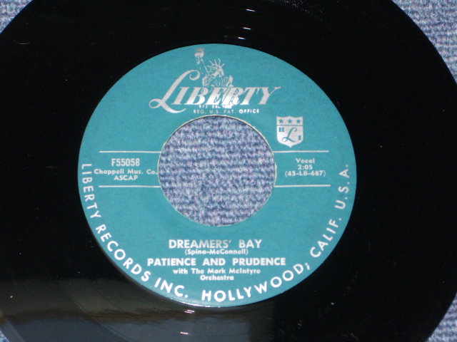 画像: PATIENCE and PRUDENCE - DREAMER'S BAY / 1957 US Original 7" Single  