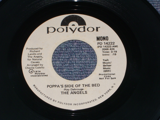 画像1: THE ANGELS - POPPA'S SIDE OF THE BED / 1974 US ORIGINAL 7" SINGLE  