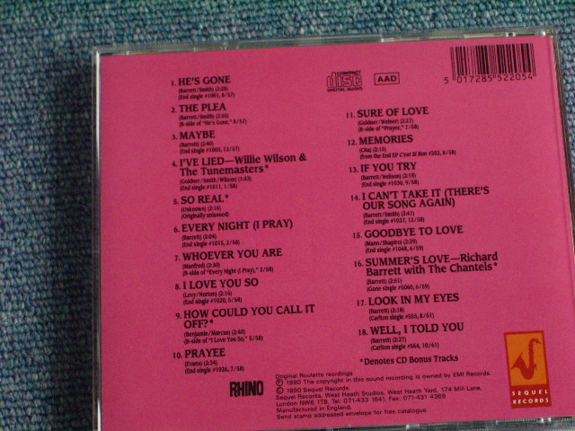 画像: THE CHANTELS - THE BEST OF / 1990 UK ORIGINAL Brand New CD out-of-print now