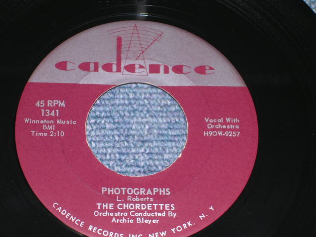 画像1: THE CHORDETTES - PHOTOGRAPHS / 1957 US Original 7" Single 