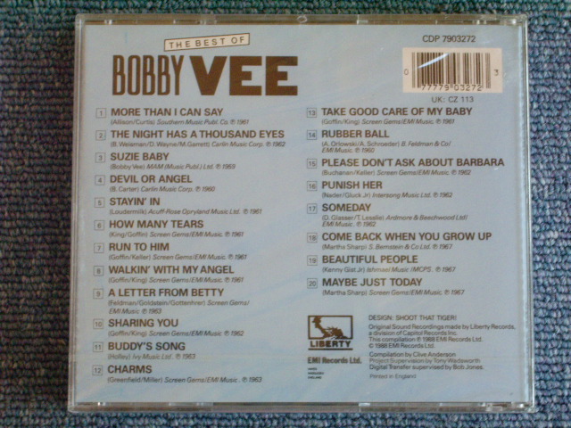 画像: BOBBY VEE - THE BEST OF ROCK 'N ROLL MASTERS / 1988 UK SEALED NEW CD OUT-OF-PRINT now  
