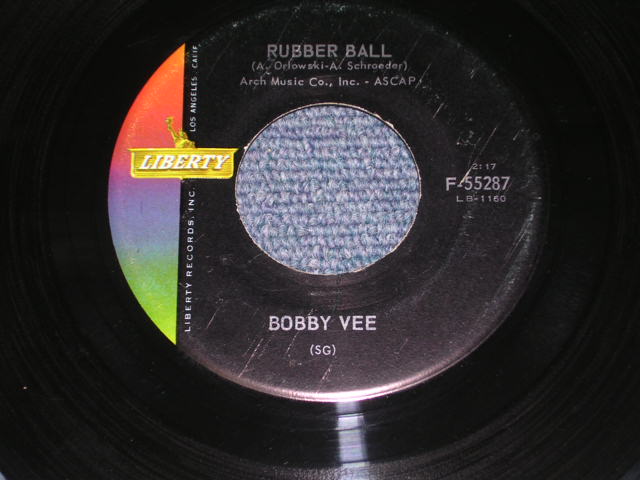 画像: BOBBY VEE - RUBBER BALL / 1960 US Original 7" Single With PICTURE SLEEVE 