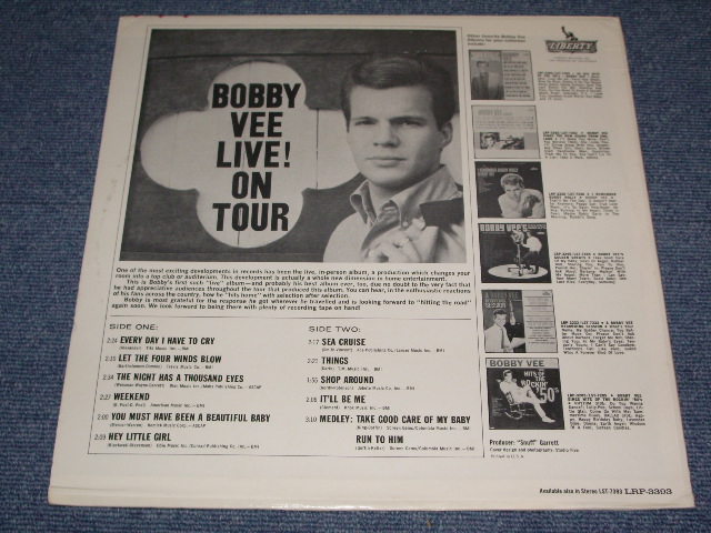 画像: BOBBY VEE - LIVE! ON TOUR / 1965 MONO US ORIGINAL LP  