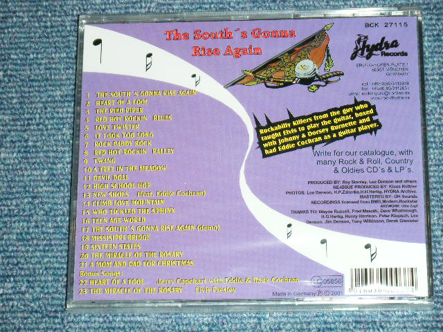 画像:  LEE DENSON A.K.A. JESSE JAMES ( With JOHNNY & DORSEY BURNETTE ) - SOUTH'S GONNA RISE AGAIN / 2001 GERMAN ORIGINAL Brand New Sealed CD   