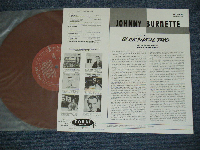 画像: JOHNNY BURNETTE and the ROCK 'N ROLL TRIO - JOHNNY BURNETTE and the ROCK 'N ROLL TRIO/ 2000's US REISSUE COLOR VINYL WAX Brand New 10"LP 