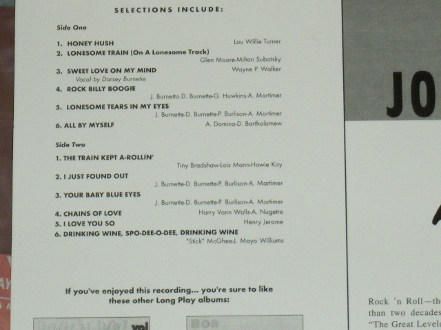 画像: JOHNNY BURNETTE and the ROCK 'N ROLL TRIO - JOHNNY BURNETTE and the ROCK 'N ROLL TRIO/ 2000's US REISSUE COLOR VINYL WAX Brand New 10"LP 