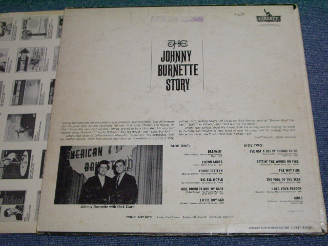 画像: JOHNNY BURNETTE - THE JOHNNY BURNETTE STORY / 1964 US ORIGINAL PROMO MONO US LP  