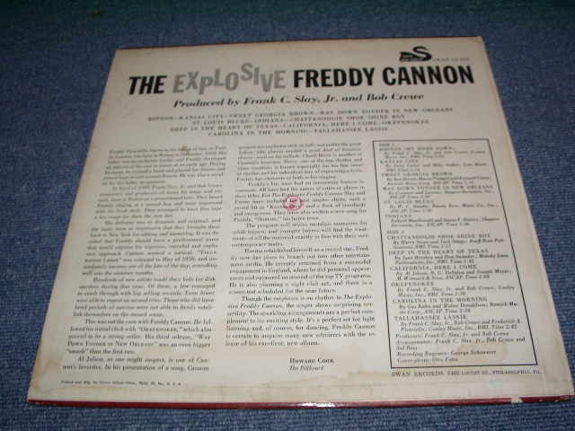 画像: FREDDY CANNON - THE EXPLOSIVE!(1st DEBUT ALBUM : Ex++/Ex+++ ) / 1960 MONO US ORIGINAL LP  