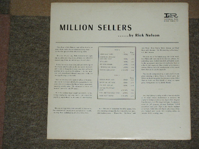 画像: RICKY NELSON - MILLION SELLERS ( 2nd Press Label : Ex++/Ex+++) / 1964 US 2nd Press Label MONO LP 