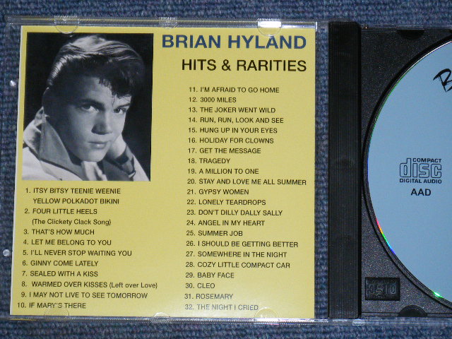画像: BRIAN HYLAND - HITS & RARITIES / 2001 CANADA Original Brand N ew CD 