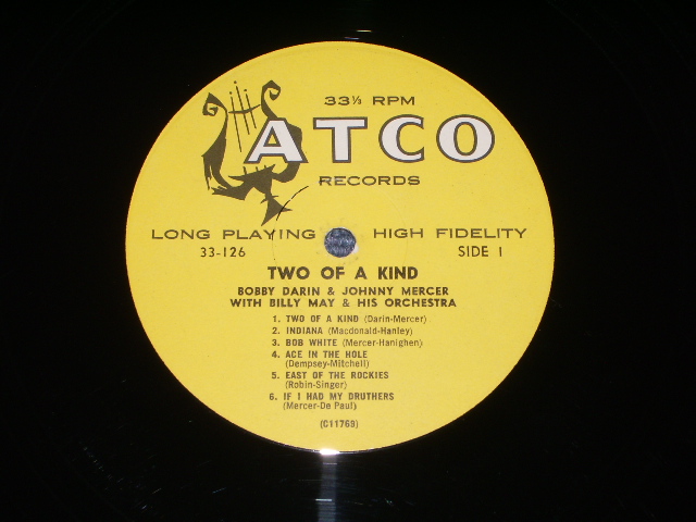 画像: BOBBY DARIN & JOHNNY MERCER - TWO OF A KIND (Ex++/Ex+++ ; EDSP) / 1961 US ORIGINAL 1st Press Label MONO LP 