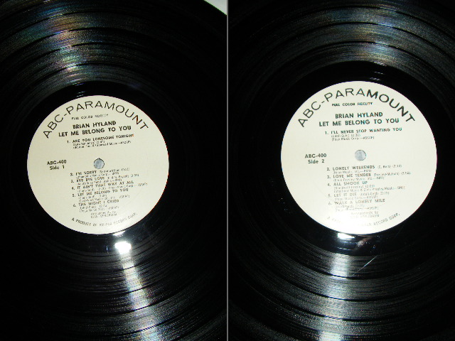 画像: BRIAN HYLAND - LET ME BELONG TO YOU ( Ex+,Ex/Ex+++ )  / 1961 US AMERICA ORIGINAL MONO Used LP  