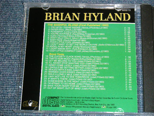 画像: BRIAN HYLAND - THE BASHFUL BLOND ( ORIGINAL ALBUM + BONUS TRACKS ) / 1993 US ORIGINAL Brand New CD  