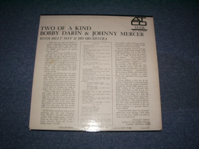 画像: BOBBY DARIN & JOHNNY MERCER - TWO OF A KIND (Ex++/Ex+++ ; EDSP) / 1961 US ORIGINAL 1st Press Label MONO LP 
