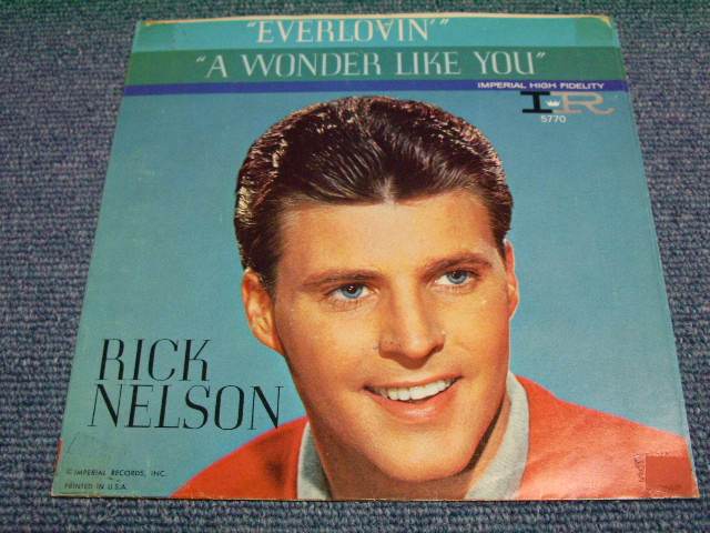 画像: RICKY NELSON - A WONDERLIKE YOU / 1961 US ORIGINAL 7"SINGLE With PICTURE SLEEVE 