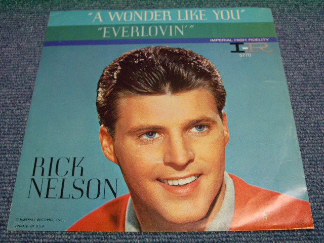 画像1: RICKY NELSON - A WONDERLIKE YOU / 1961 US ORIGINAL 7"SINGLE With PICTURE SLEEVE 