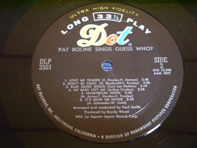 画像: PAT BOONE - SINGS GUESS WHO? / US ORIGINAL LP / US ORIGINAL Mono Used LP  