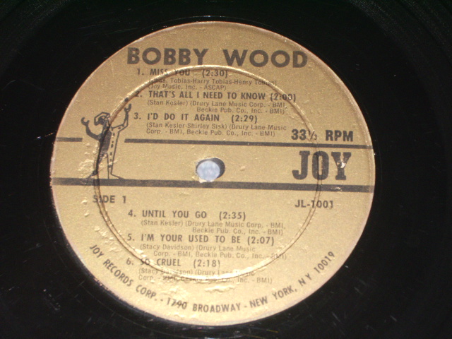 画像: BOBBY WOOD - BOBBY WOOD / 1964 US ORIGINAL MONO LP  