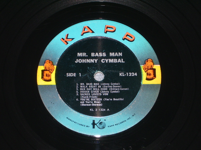 画像: JOHNNY CYMBAL - MR.BASS MAN ( Ex/Ex+++ Looks:Ex++ ) / 1963 US ORIGINAL MONO LP  