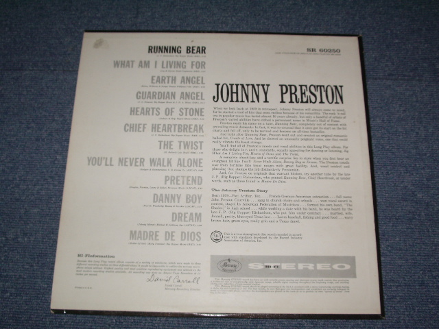 画像: JOHNNY PRESTON - RUNNING BEAR ( Ex++/Ex++ ) / 1960 US ORIGINAL STEREO LP 