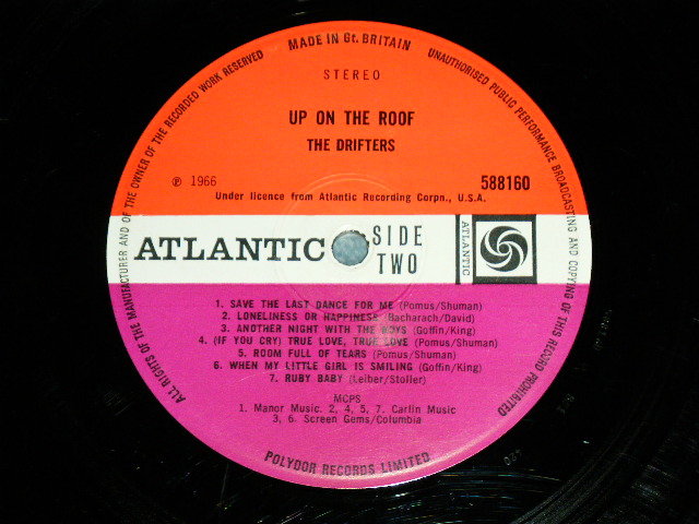 画像: THE DRIFTERS - UP ON THE ROOF / 1969 UK ORIGINAL RED & PLUM Label STEREO LP 