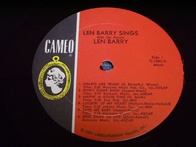 画像: LEN BARRY os THE DOVELLS - SINGS WITH THE DOVELLS/ 1965 US ORIGINAL MONO Used  LP 