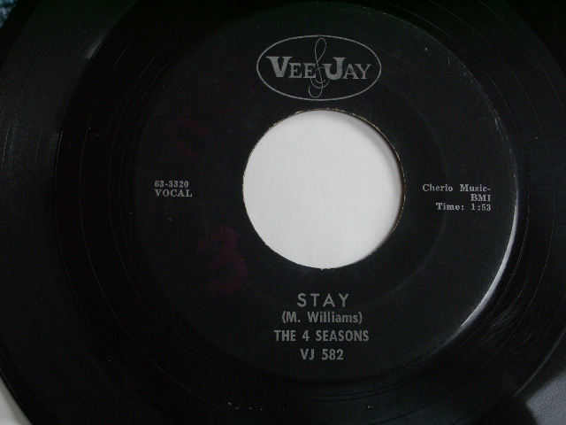 画像: THE 4 FOUR SEASONS - STAY / 1963 US ORIGINAL 7"SINGLE  