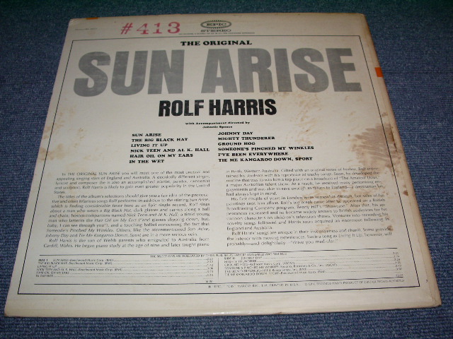 画像: ROLF HARRIS - TIE ME KANGAROO DOWN, SPORT & SUN ARISE (悲しきカンガルー) / 1963 US STEREO LP 