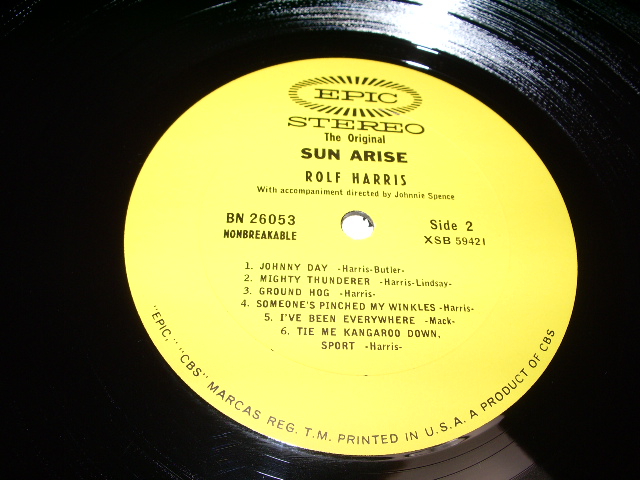 画像: ROLF HARRIS - TIE ME KANGAROO DOWN, SPORT & SUN ARISE (悲しきカンガルー) / 1963 US STEREO LP 