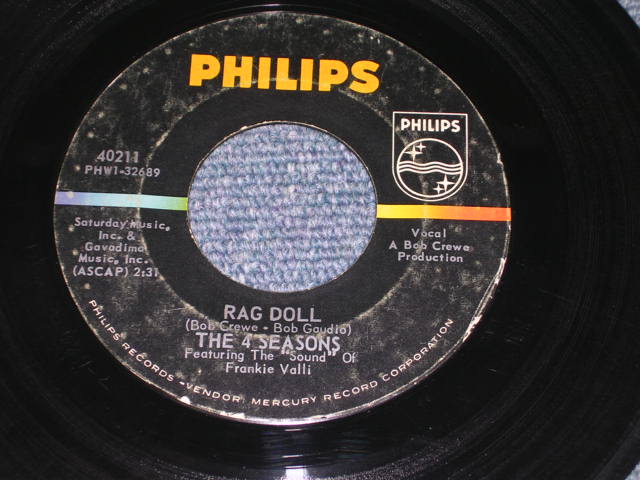 画像1: THE 4 FOUR SEASONS -  RAG DOLL / 1964 US ORIGINAL 7" Single  