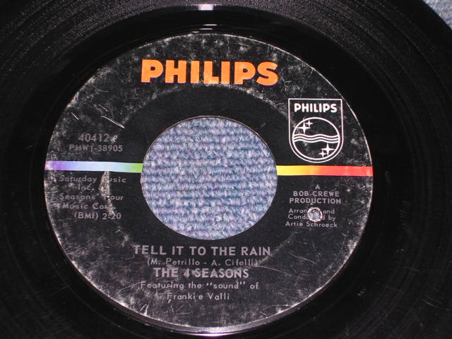 画像1: THE 4 FOUR SEASONS - 'TILL IT TO THE RAIN / 1966 US ORIGINAL 7" Single 