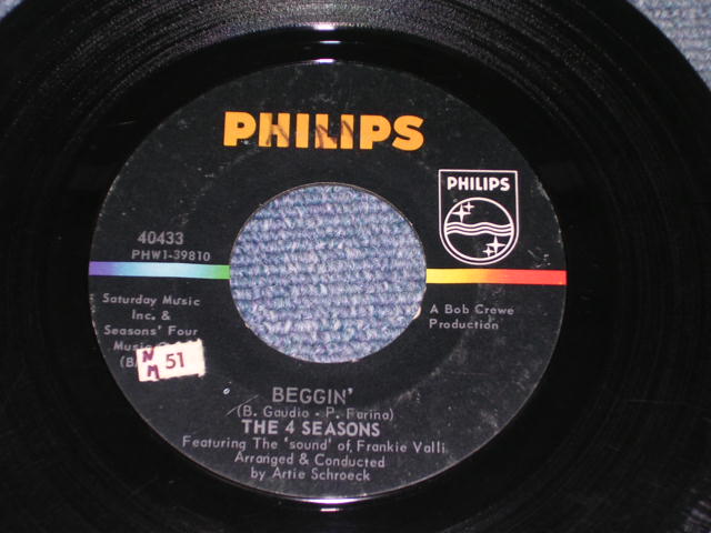 画像1: THE 4 FOUR SEASONS - THE BEGIN' / 1967 US ORIGINAL 7" Single  