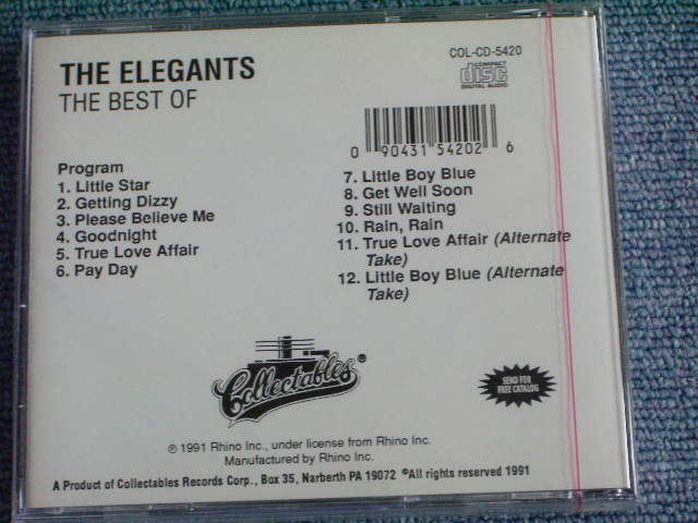画像: THE ELEGANTS - THE BEST OF / 1991 US ORIGINAL Brand New Sealed CD out-of-print now 