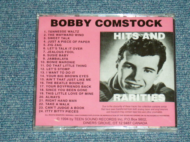 画像: BOBBY COMSTOCK - HITS AND RARITIES / 1994 CANADA Brand New SEALED CD  