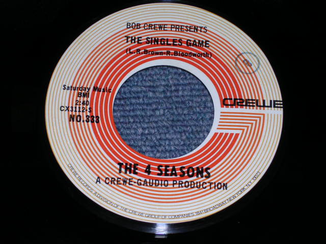 画像: THE 4 FOUR SEASONS - AND THAT REMINDS ME ( Without SHADOW PS )/ 1969 US ORIGINAL 7" Single With PICTURE SLEEVE  