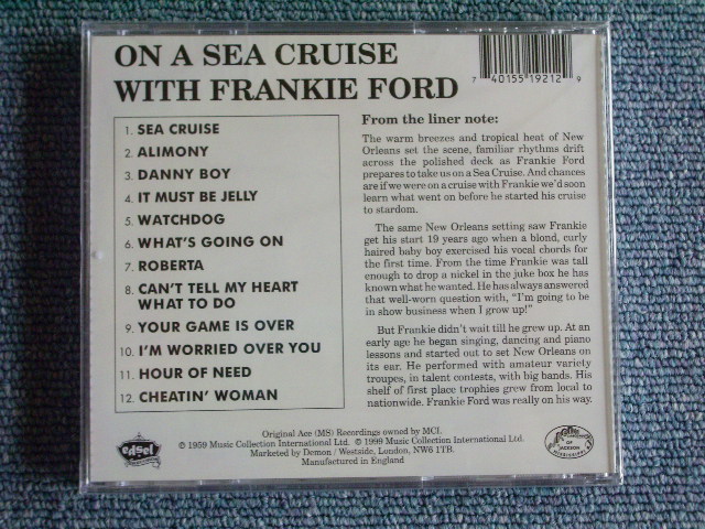 画像: FRANKIE FORD - LETS TAKE A SEA CRUISE / 1999 UK SEALED Brand New CD  