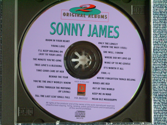 画像: SONNY JAMES - THE HIT ALBUMS / 1995 HOLLAND Brand NEW CD  