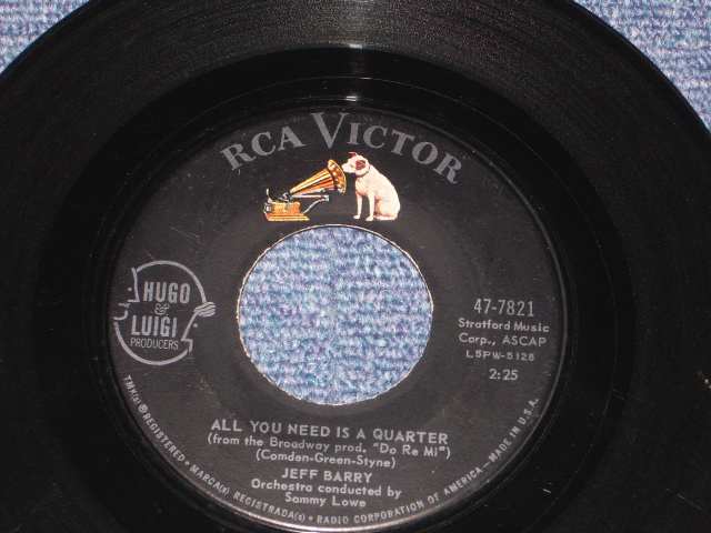 画像1: JEFF BARRY - ALL YOU NEED IS QUATER / 1960 US Original 7" Single  