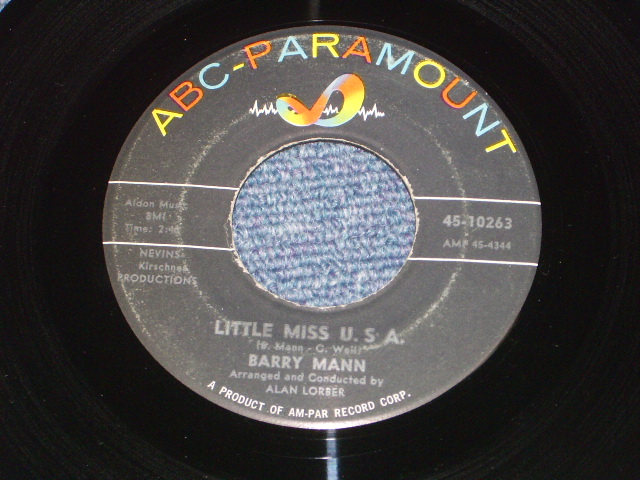 画像1: BARRY MANN - LITTLE U..S.A. ( Ex+/Ex+ ) / 1961 US ORIGINAL 7" SINGLE  