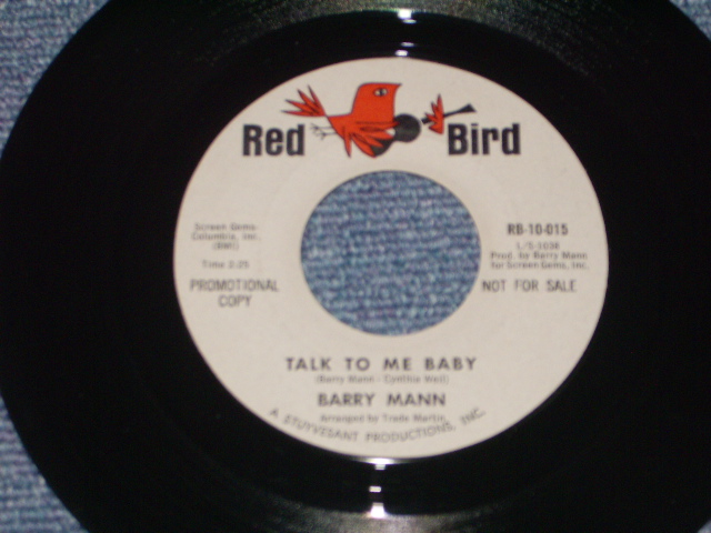 画像1: BARRY MANN - TALK TO ME BABY ( PROMO ) / 1964 US ORIGINAL GRAY LABEL PROMO 7" SINGLE  