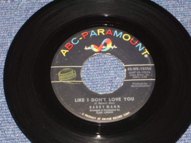 画像: BARRY MANN - HEY BABY I'M DANCIN' ( Ex+/Ex+ ) / 1962 US ORIGINAL 7" SINGLE  