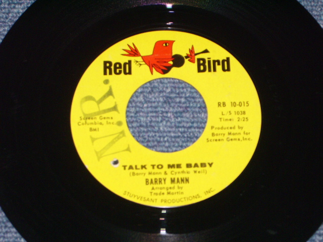 画像1: BARRY MANN - TALK TO ME BABY ( Ex+++/Ex+++ ) / 1964 US ORIGINAL 7" SINGLE 