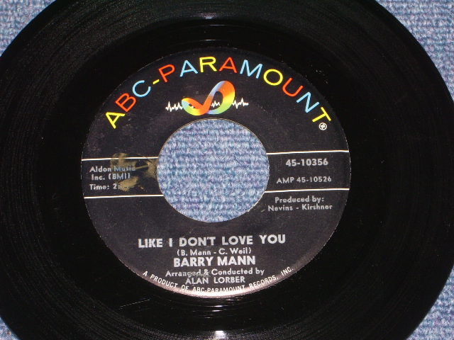 画像: BARRY MANN - HEY BABY I'M DANCIN' / 1962 US ORIGINAL 7" SINGLE  