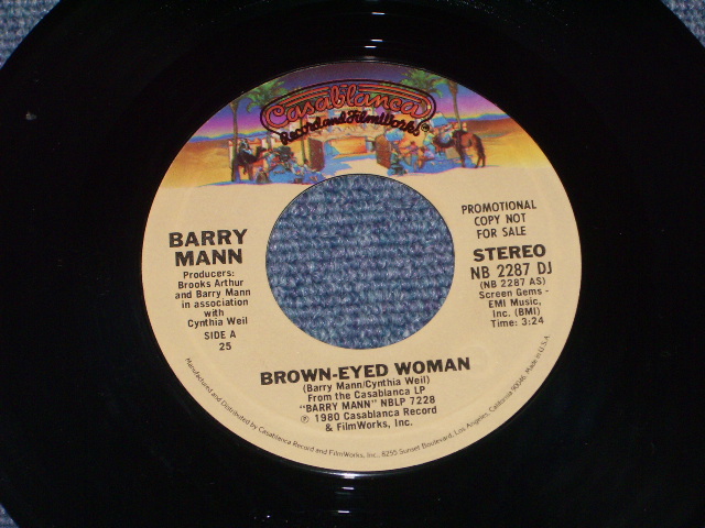 画像: BARRY MANN - BROWN-EYED WOMAMN ( PROMO ONLY SAME FLIP MONO/STEREO ) / 1968 US ORIGINAL 7" SINGLE  