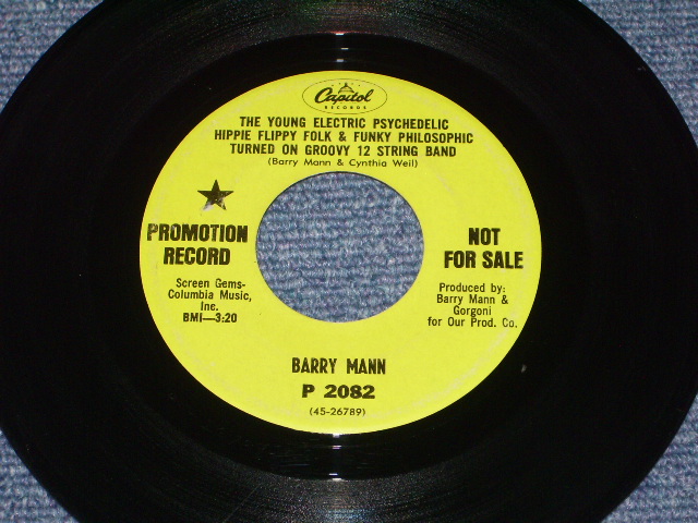 画像1: BARRY MANN - THE YOUNG ELECTRIC PSYCHEDELIC HIPPY FOLK & FUNKY... / 1968 US ORIGINAL GREEN LABEL PROMO 7" SINGLE  