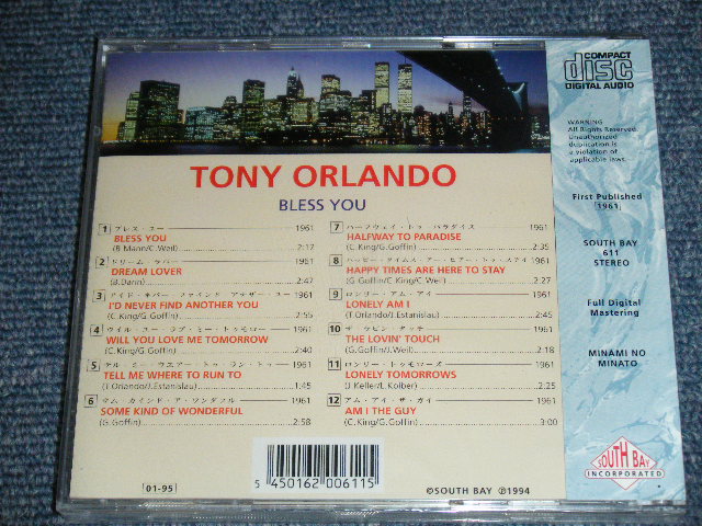 画像: TONY ORLANDO - BLESS YOU / 1995 ORIGINAL Brand New SEALED CD  