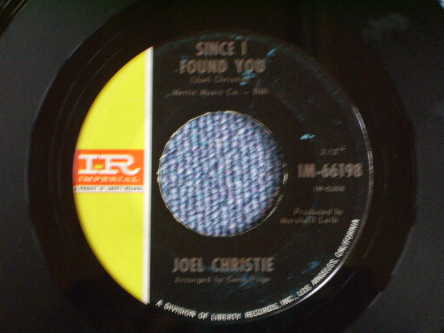 画像1: JOEL CHRISTIE - SINCE I FOUND YOU / 1966 US ORIGINAL 7"SINGLE  